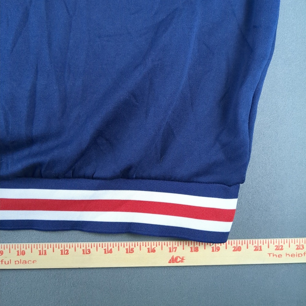 St. Louis Cardinals Pullover Mens XL Blue MLB Crewneck Sweatshirt Striped Trim - Picture 8 of 11